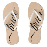 Custom Wedding Colors Bride Flip Flops