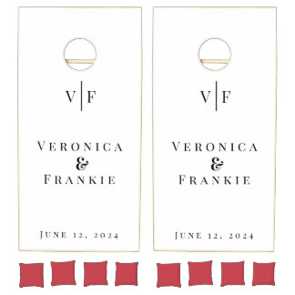 Custom Wedding Corn Hole | Yard Game | Monogram