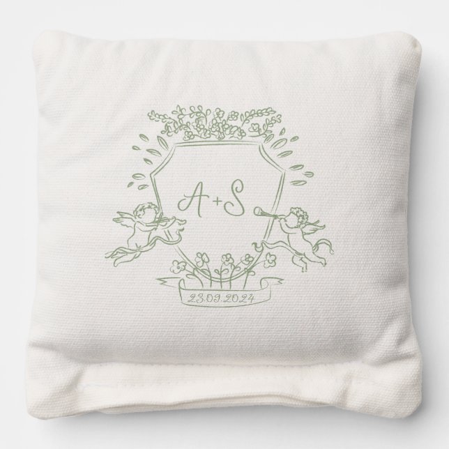 Custom Wedding Cornhole Bag Toss (Back)