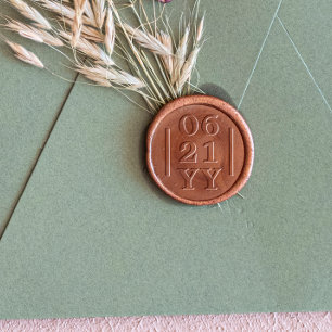 Custom Wedding Date Wax Seal Sticker