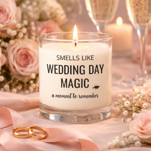 Custom “Wedding Day Magic” Scented Candle Gift