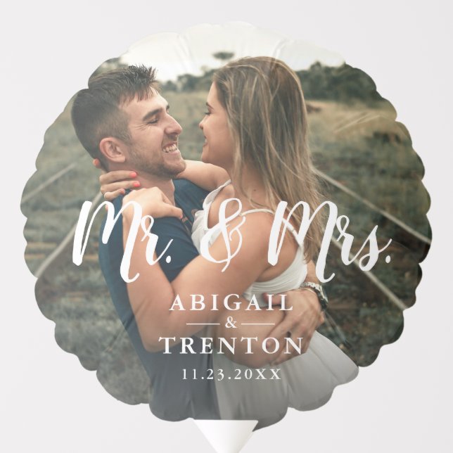 Custom Wedding Day Photo Balloon (Front)