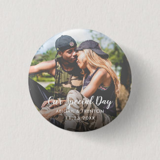 Custom Wedding Day Photo Button
