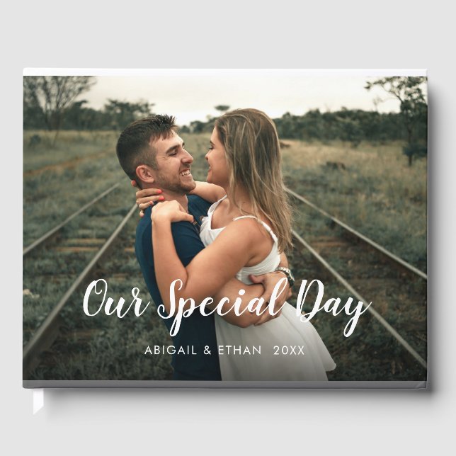 Custom Wedding Day Photo Guest Book (Front)