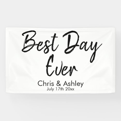 Custom Wedding Decor for Reception Best Day Ever Banner