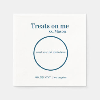 Custom Wedding Dessert Napkin Dog/Cat/Pet