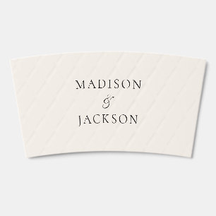 Custom Wedding Elegant Couple Names Coffee Cup Sleeve