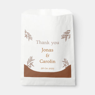 Custom wedding Elegant modern professional coffee Favor Bag
