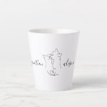 Custom Wedding Engagement Party Cats Couple Gift  Latte Mug<br><div class="desc">Black and  White Modern Simple Latte Mug | Custom Wedding Engagement Party Personalized Gifts Cats Couple Names Latte Mug |
It features cute cat artwork with one-line drawing and custom text.</div>