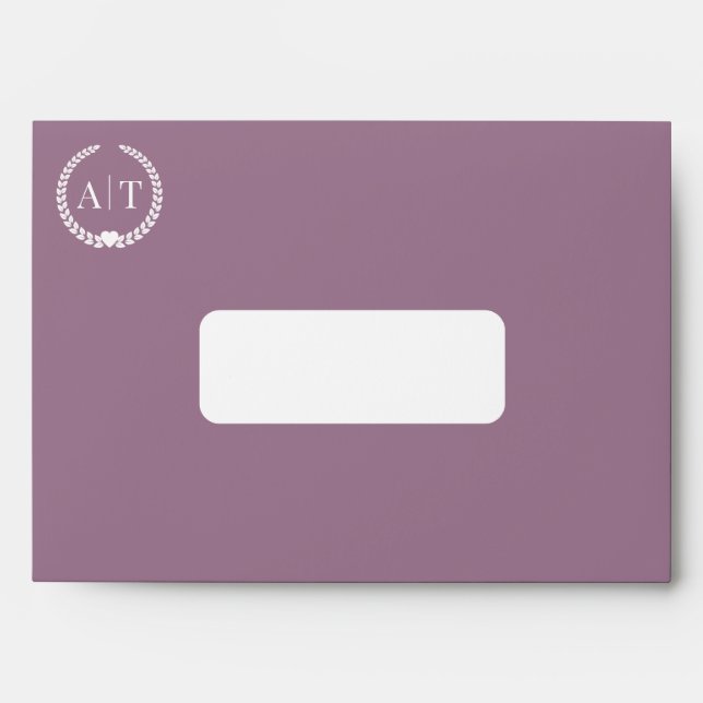 Custom Wedding Envelopes with Return Address (Front)