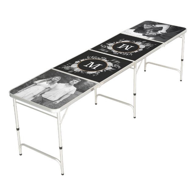 Custom Wedding Event Engagement Party Photo Beer Pong Table (Angled)