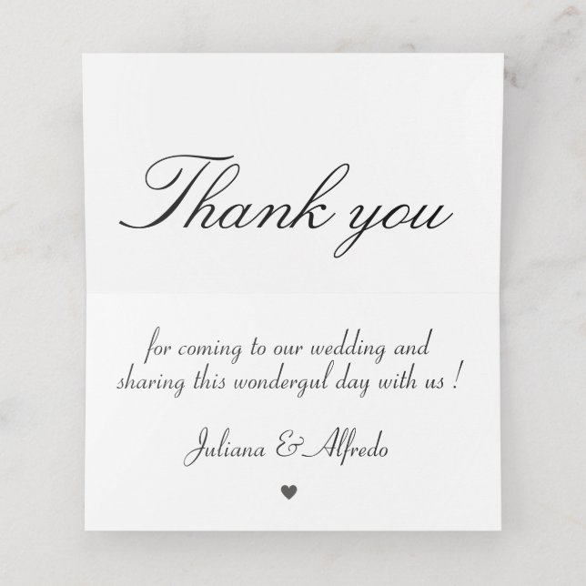 Custom Wedding/Event Name Placeholders Place Card (Inside Unfolded)