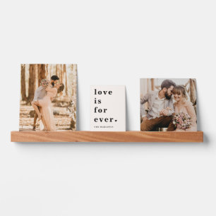 Custom Wedding Family Photo Monogram Picture Ledge