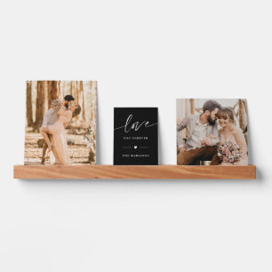 Custom Wedding Family Photo Monogram Picture Ledge