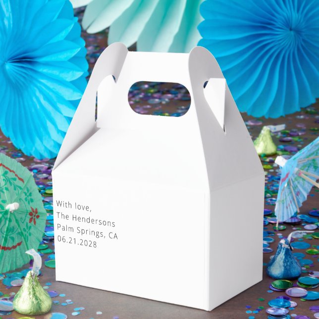 Custom Wedding Favor Box  (Party)