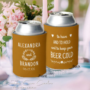 Custom Wedding Favor Can Cooler