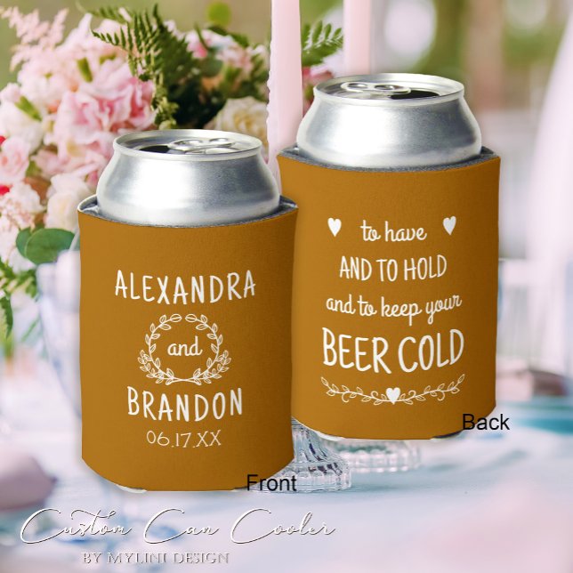 Custom Wedding Favor Can Cooler (Creator Uploaded)