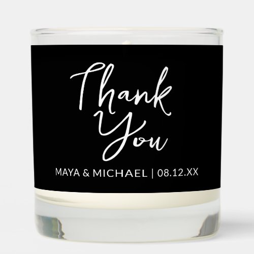 Custom Wedding Favor Candle Thank You Candle