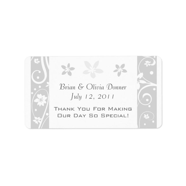 Custom Wedding Favor Labels (Front)