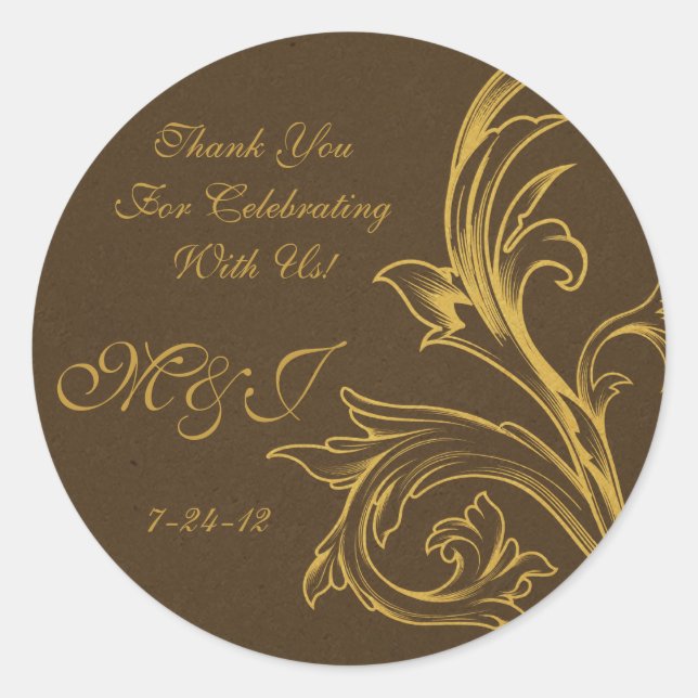 Custom Wedding Favor Labels (Front)