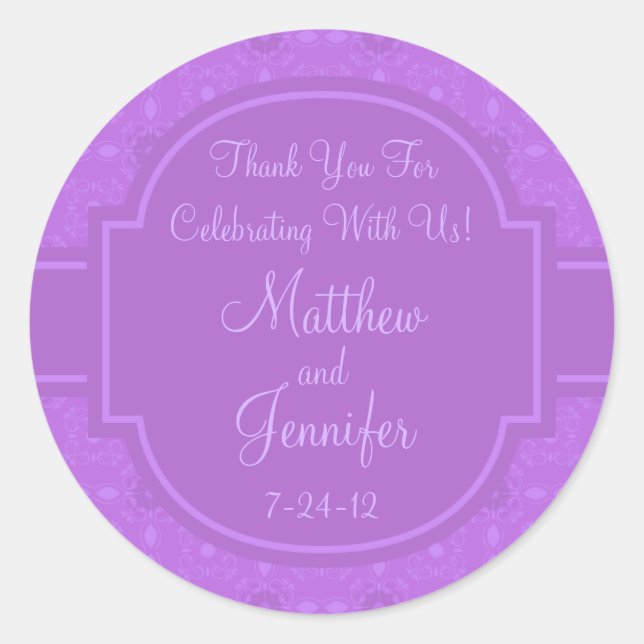 Custom Wedding Favor Labels (Front)