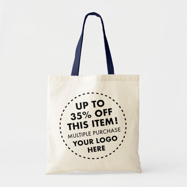Custom Wedding Favors 35% OFF Bulk Buy Discount Tote Bag (Front)