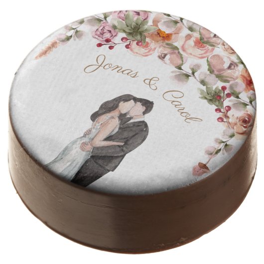 Custom wedding favors  Chocolate covered oreo (Angled)