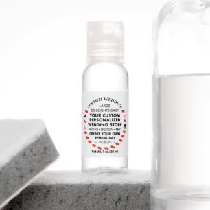 Custom Wedding Favors HAND SANITIZER BOTTLES