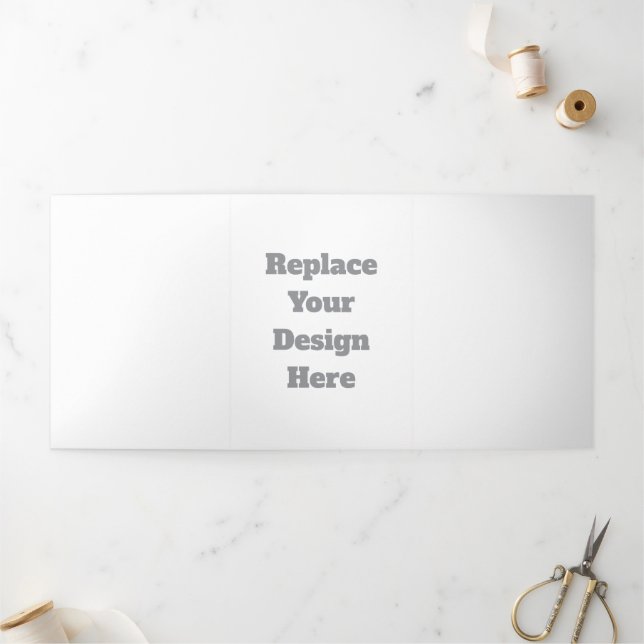  Custom Wedding Gift – Create Your Own Personalize Tri-Fold Invitation (Outside)