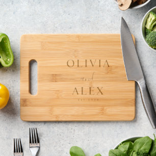 Custom Wedding Gift Monogram  Engraved Cutting Board