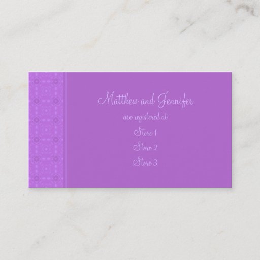 Customizable Custom Wedding Gift Registry Cards Business Card