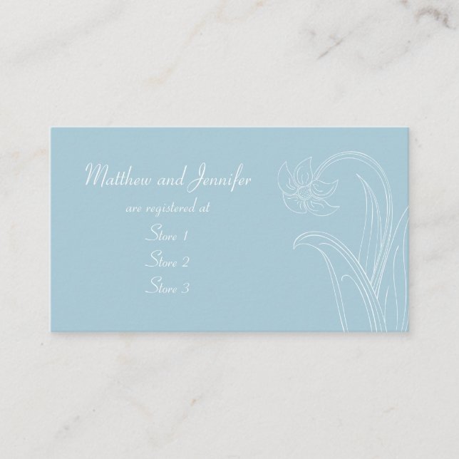 Custom Wedding Gift Registry Cards (Front)