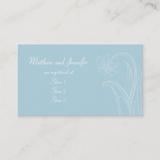 Customizable Custom Wedding Gift Registry Cards Business Card Template