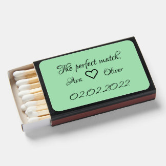 Custom Wedding Green Ash Matchboxes