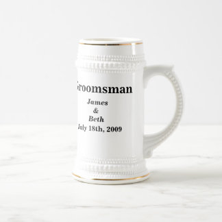 Custom Wedding Groomsman Beer Stein