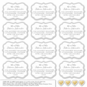 Custom Wedding Guest Address Address Label Shaped