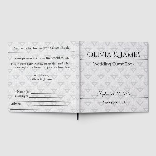 Custom Wedding Guest Book Modern Elegant