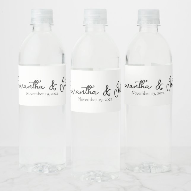 Custom Wedding Guest Water Bottle Water Bottle Label (Bottles)