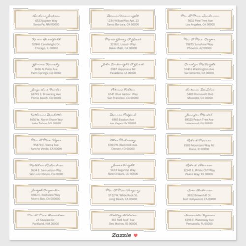 Custom Wedding Guests pre printed Address Labels