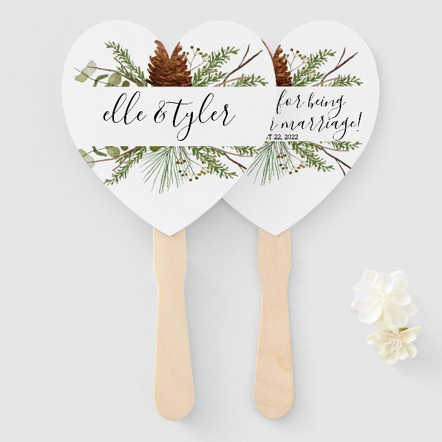 Custom Wedding Hand Fans (Front and Back)