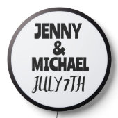 CUSTOM WEDDING Illuminated LIGHT UP LED LIGHT SIGN (Lights Off)