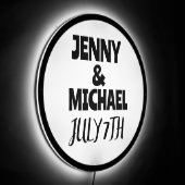 CUSTOM WEDDING Illuminated LIGHT UP LED LIGHT SIGN (Angle)