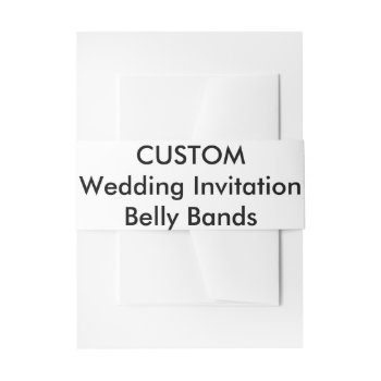 Custom Wedding Invitation Belly Bands Wraps Invitation Belly Band by PersonaliseMyWedding at Zazzle
