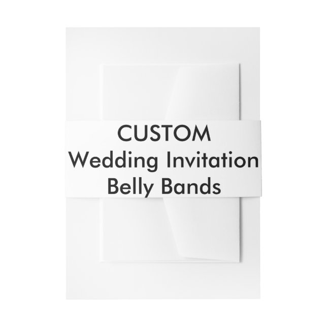 Custom Wedding Invitation Belly Bands Wraps Invitation Belly Band (Front Example)