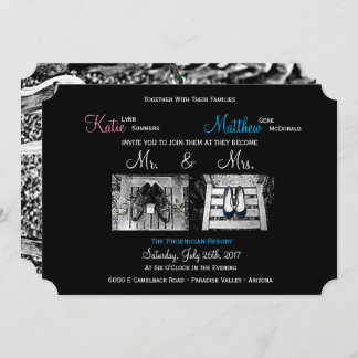 Custom Wedding Invitations - Add your own photos!