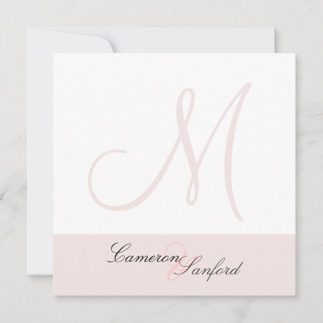 Custom Wedding Invitations Monogram (Front)