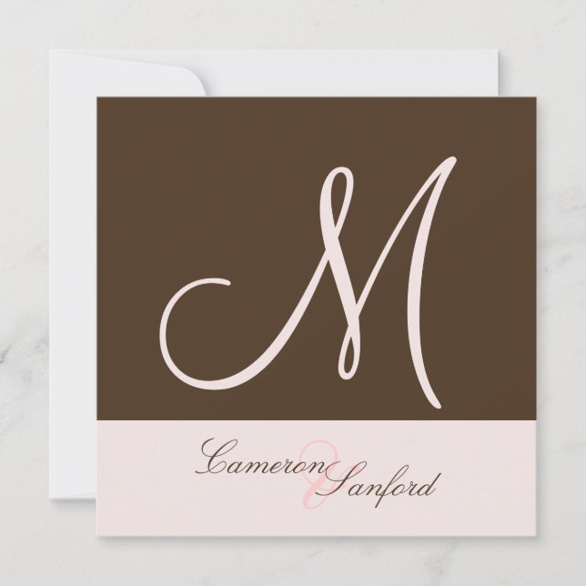 Custom Wedding Invitations Monogram (Front)