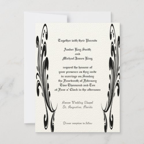 Custom Wedding Invitations two side print