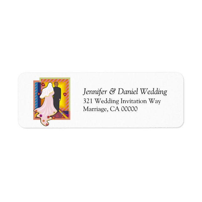 Custom Wedding Invites Envelope  Sticker (Front)