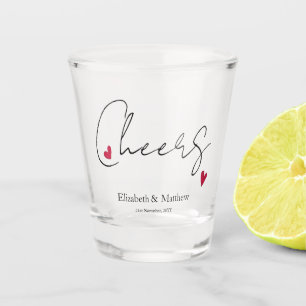 Custom Wedding Keepsake Cheers Shot Glass